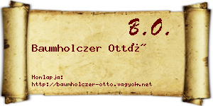 Baumholczer Ottó névjegykártya