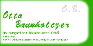 otto baumholczer business card